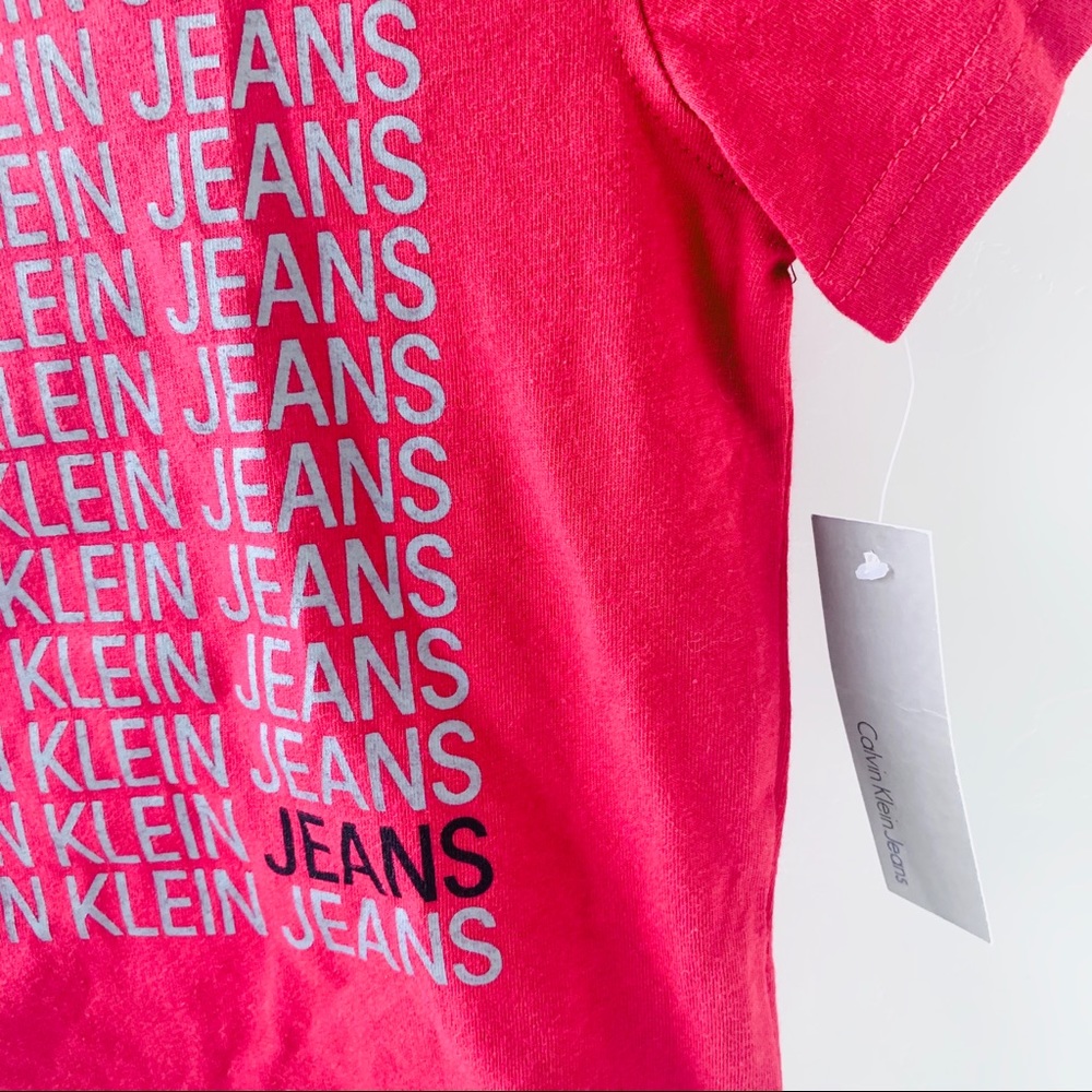 NWT Calvin Klein boys 3T red short sleeve shirt - Picture 2 of 4
